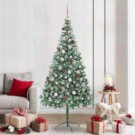 Árbol de Navidad artificial Verde 210 cm PVC y acero