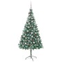 Árbol de Navidad artificial Verde 210 cm PVC y acero