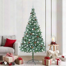 Árbol de Navidad artificial Verde 210 cm PVC y acero
