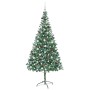 Árbol de Navidad artificial Verde 210 cm PVC y acero