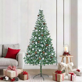 Árbol de Navidad artificial Verde 210 cm PVC y acero