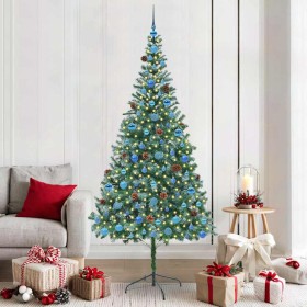 Árbol de Navidad artificial Verde 210 cm PVC y acero