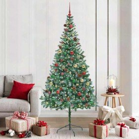Árbol de Navidad artificial Verde 210 cm PVC y acero