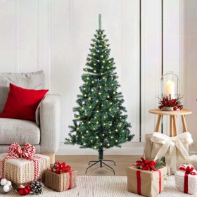 Árbol de Navidad Artificial Preiluminado Verde 120 cm
