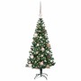 Árbol de Navidad Artificial Preiluminado Verde 120 cm