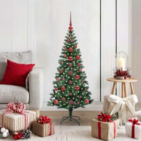 Árbol de Navidad Artificial Preiluminado Verde 120 cm