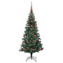 Árbol de Navidad Artificial Preiluminado Verde 120 cm