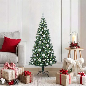 Árbol de Navidad Artificial Preiluminado Verde 120 cm