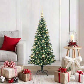 Árbol de Navidad Artificial Preiluminado Verde 120 cm