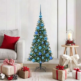 Árbol de Navidad Artificial Preiluminado Verde 120 cm