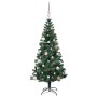 Árbol de Navidad Artificial Preiluminado Verde 150 cm