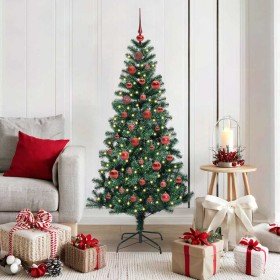 Árbol de Navidad Artificial Preiluminado Verde 150 cm