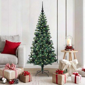 Árbol de Navidad Artificial Preiluminado Verde 150 cm
