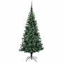 Árbol de Navidad Artificial Preiluminado Verde 150 cm
