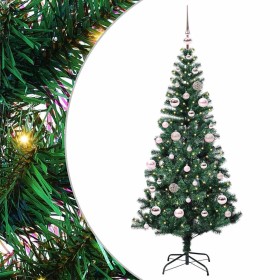 Árbol de Navidad Artificial Preiluminado Verde 150 cm