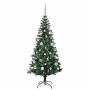 Árbol de Navidad Artificial Preiluminado Verde 150 cm