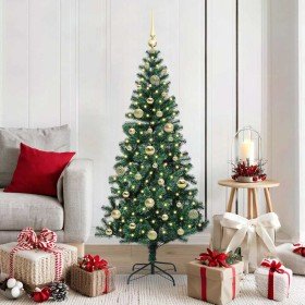 Árbol de Navidad Artificial Preiluminado Verde 150 cm