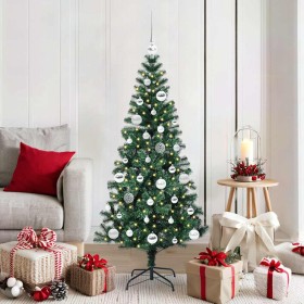 Árbol de Navidad Artificial Preiluminado Verde 150 cm