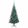 Árbol de Navidad Artificial Preiluminado Verde 150 cm