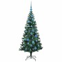Árbol de Navidad Artificial Preiluminado Verde 150 cm