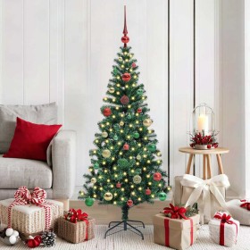 Árbol de Navidad Artificial Preiluminado Verde 150 cm