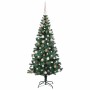 Árbol de Navidad Artificial Preiluminado Verde 180 cm
