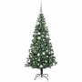 Árbol de Navidad Artificial Preiluminado Verde 180 cm