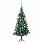 Árbol de Navidad Artificial Preiluminado Verde 180 cm
