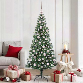 Árbol de Navidad Artificial Preiluminado Verde 180 cm