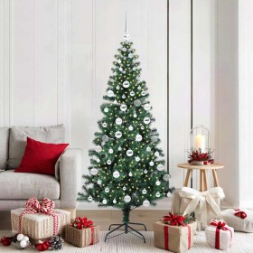 Árbol de Navidad Artificial Preiluminado Verde 180 cm