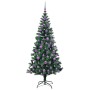 Árbol de Navidad Artificial Preiluminado Verde 180 cm