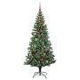 Árbol de Navidad Artificial Preiluminado Verde 180 cm