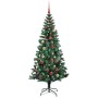 Árbol de Navidad Artificial Preiluminado Verde 180 cm