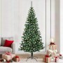 Árbol de Navidad Artificial Preiluminado Verde 210 cm