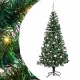 Árbol de Navidad Artificial Preiluminado Verde 210 cm