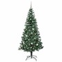 Árbol de Navidad Artificial Preiluminado Verde 210 cm