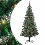 Árbol de Navidad Artificial Preiluminado Verde 210 cm