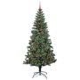 Árbol de Navidad Artificial Preiluminado Verde 210 cm