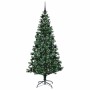 Árbol de Navidad Artificial Preiluminado Verde 210 cm
