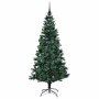 Árbol de Navidad Artificial Preiluminado Verde 210 cm