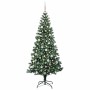 Árbol de Navidad Artificial Preiluminado Verde 210 cm