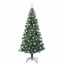 Árbol de Navidad Artificial Preiluminado Verde 210 cm