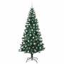 Árbol de Navidad Artificial Preiluminado Verde 210 cm
