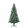 Árbol de Navidad Artificial Preiluminado Verde 210 cm