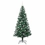 Árbol de Navidad Artificial Preiluminado Verde 210 cm