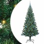 Árbol de Navidad Artificial Preiluminado Verde 210 cm