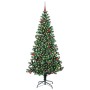 Árbol de Navidad Artificial Preiluminado Verde 210 cm