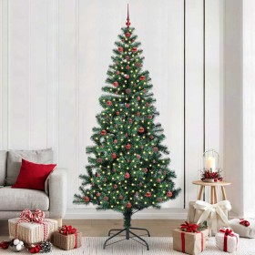 Árbol de Navidad Artificial Preiluminado Verde 240 cm