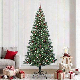 Árbol de Navidad Artificial Preiluminado Verde 240 cm