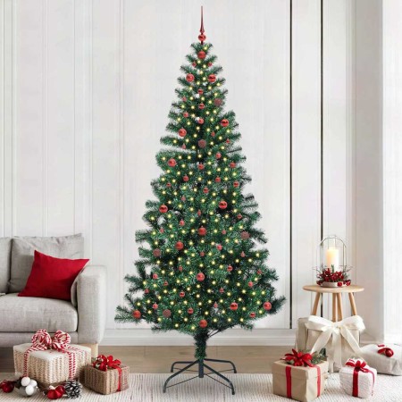 Árbol de Navidad Artificial Preiluminado Verde 240 cm
